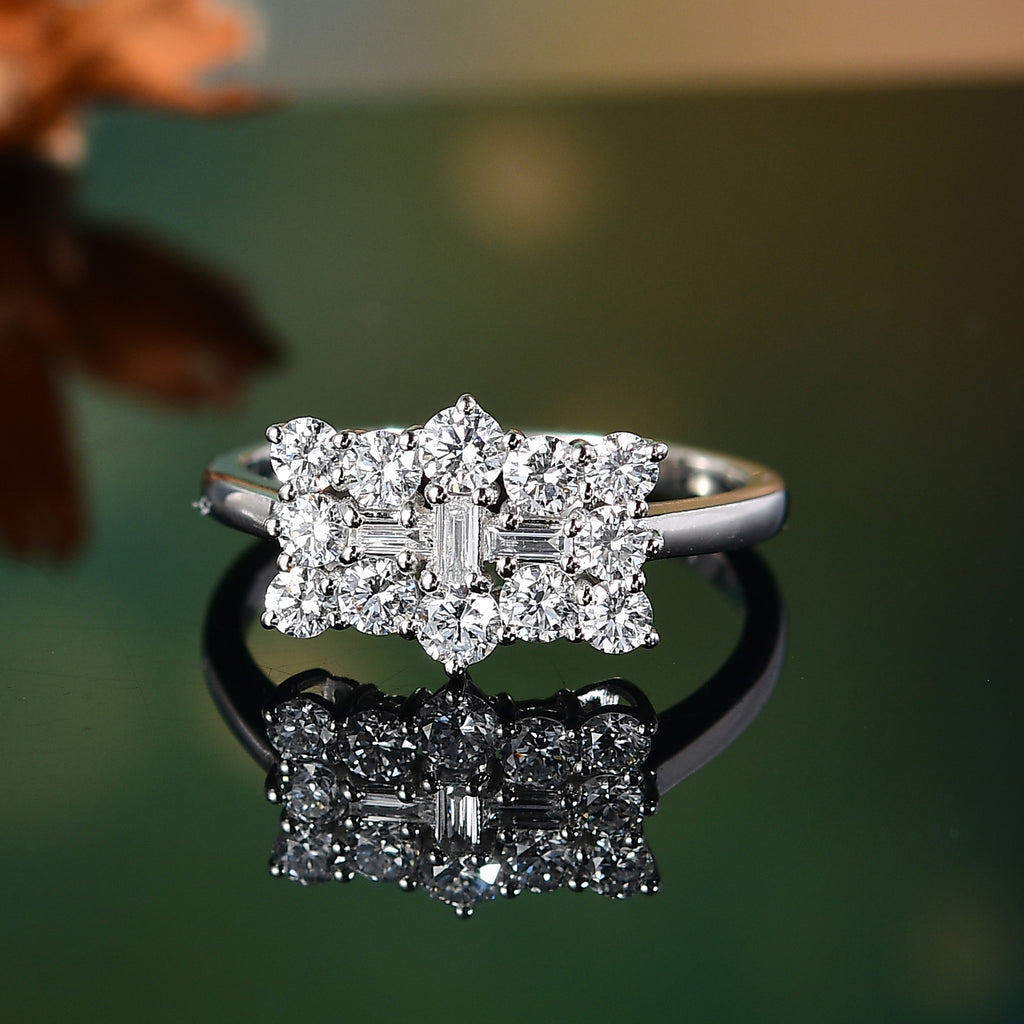 Luxuriant 950 Platinum SGL Certified (VS/EF) Lab Grown Diamond Boat Ring 1.00 Ct, Platinum Wt. 4.41 Gms_8062902_1