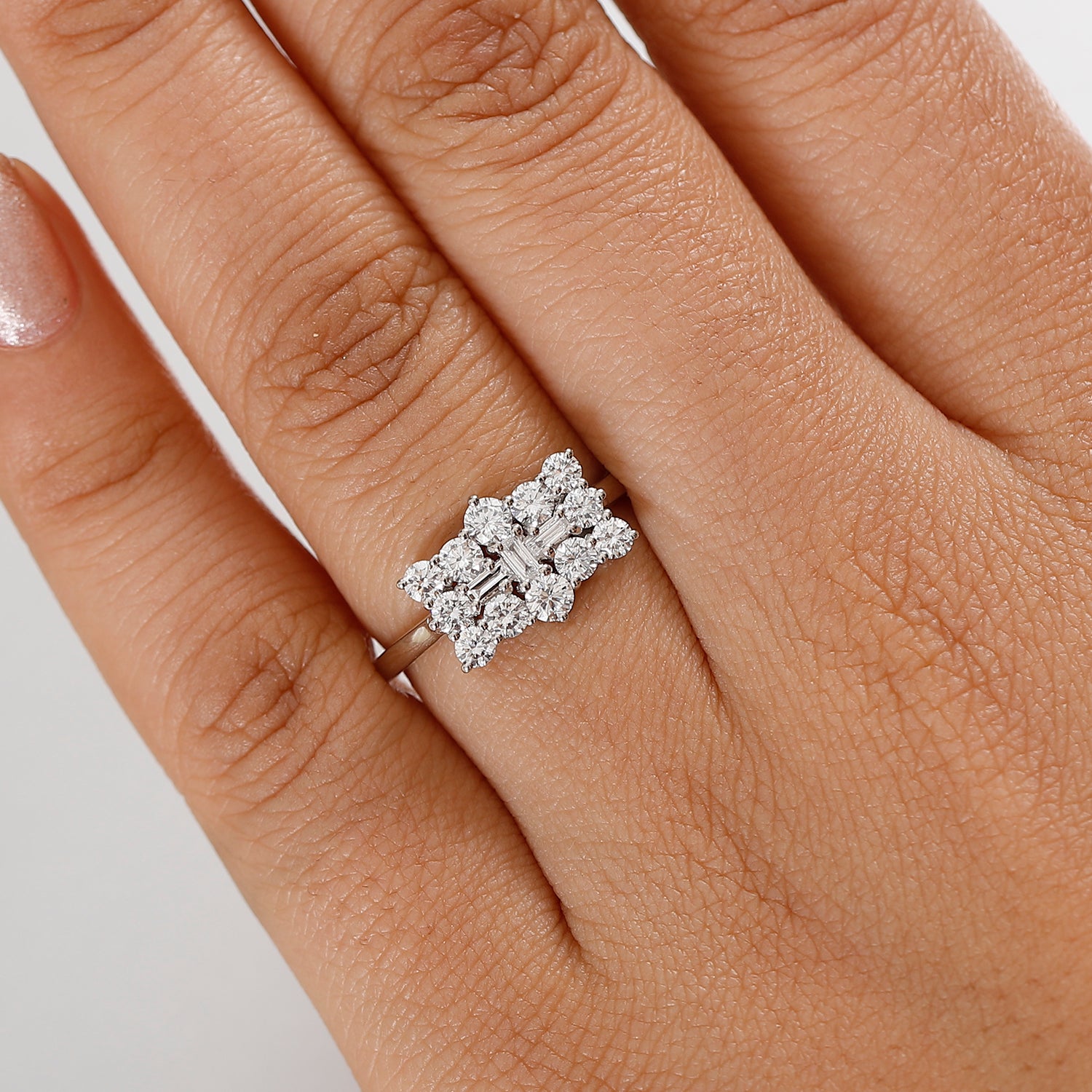 1 Ct (Sz- O) Luxuriant 950 Platinum SGL Certified (VS-EF) Lab Grown Diamond Boat Ring 1.00 Ct, Plati 8062902 3