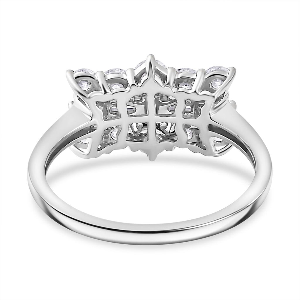 Luxuriant 950 Platinum SGL Certified (VS/EF) Lab Grown Diamond Boat Ring 1.00 Ct, Platinum Wt. 4.41 Gms_8062902_4