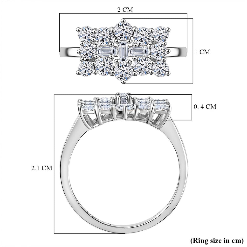 Luxuriant 950 Platinum SGL Certified (VS/EF) Lab Grown Diamond Boat Ring 1.00 Ct, Platinum Wt. 4.41 Gms_8062902_5