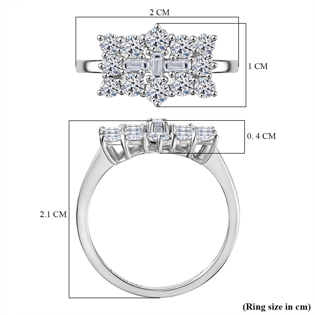 1 Ct (Sz- O) Luxuriant 950 Platinum SGL Certified (VS-EF) Lab Grown Diamond Boat Ring 1.00 Ct, Plati 8062902 6