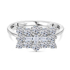 Luxuriant 950 Platinum SGL Certified (VS/EF) Lab Grown Diamond Boat Ring 1.00 Ct, Platinum Wt. 4.41 Gms_8062905