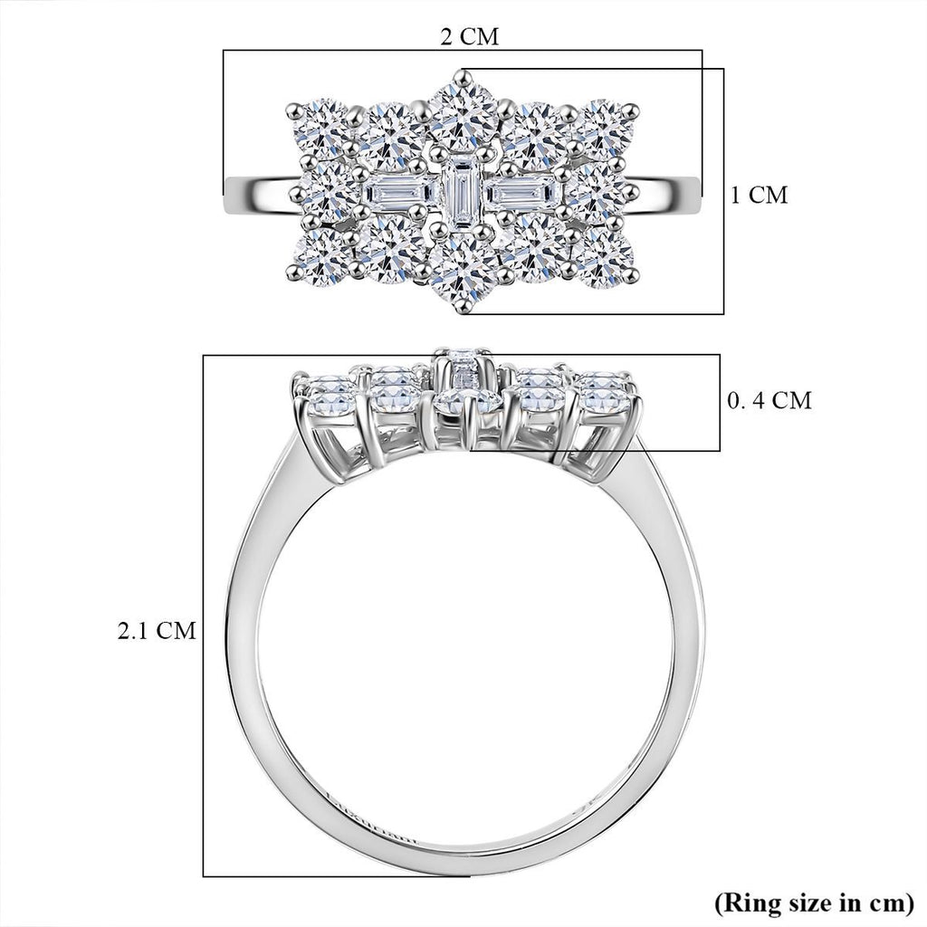Luxuriant 950 Platinum SGL Certified (VS/EF) Lab Grown Diamond Boat Ring 1.00 Ct, Platinum Wt. 4.41 Gms_8062905_5