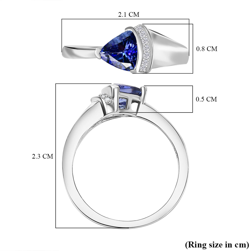 Tanzanite & Moissanite Ring in Rhodium Overlay Sterling Silver_8062993_5