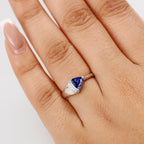 Tanzanite & Moissanite Ring in Rhodium Overlay Sterling Silver_8062996_2