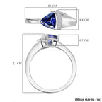 Tanzanite & Moissanite Ring in Rhodium Overlay Sterling Silver_8062996_5