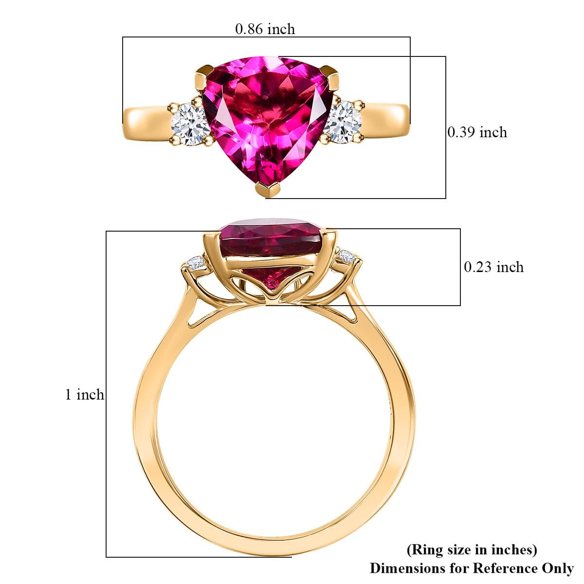 Certified &amp; Appraised LUXURIANT AAA Lab Grown Bixbite, Lab Grown Diamond Solitaire Ring in 10K Yellow Gold, (VS-EF) 2.25 Ct. 8063205 6