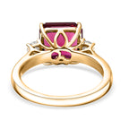 Luxuriant 9K Yellow Gold AGI Certified AAA Lab Grown Bixbite & Lab Grown Diamond (VS/EF) Ring 3.27 Ct._8063207_4