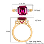 Luxuriant 9K Yellow Gold AGI Certified AAA Lab Grown Bixbite & Lab Grown Diamond (VS/EF) Ring 3.27 Ct._8063207_5