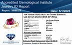 Luxuriant 9K Yellow Gold AGI Certified AAA Lab Grown Bixbite & Lab Grown Diamond (VS/EF) Ring 3.27 Ct._8063207_9