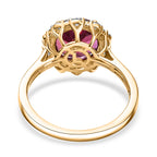 10K Yellow Gold AAA Lab Grown Bixbite, Lab Grown Diamond VS-EF Main Stone With Side Stone Ring, Gold Wt.2.93 Gms  3.665  Ct._8063229_4