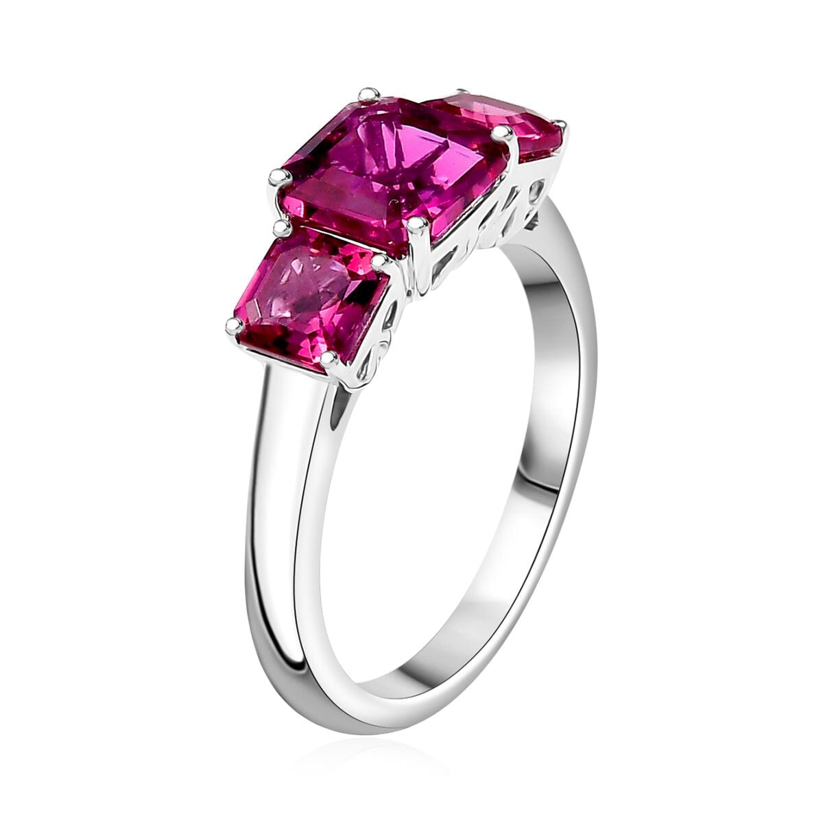 Certified and Appraised LUXURIANT AAA Lab Grown Bixbite Solitaire Ring in 10K White Gold, 2.60 Ct. 8063332 4