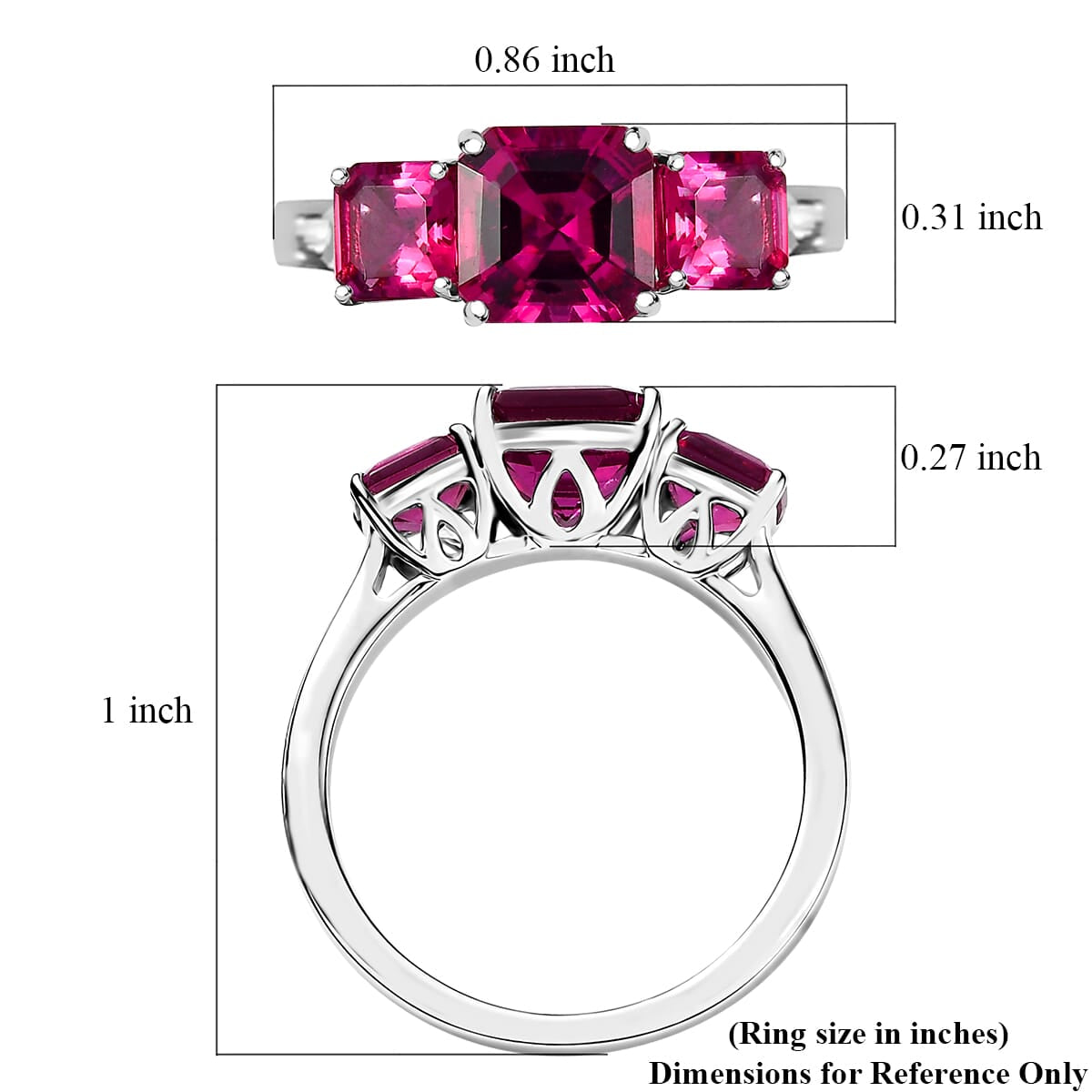 Certified and Appraised LUXURIANT AAA Lab Grown Bixbite Solitaire Ring in 10K White Gold, 2.60 Ct. 8063332 6