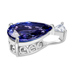 RHAPSODY 950 Platinum AAAA Tanzanite & White Diamond (VS/EF) Solitaire Pendant 3.11 Ct._8063902_3