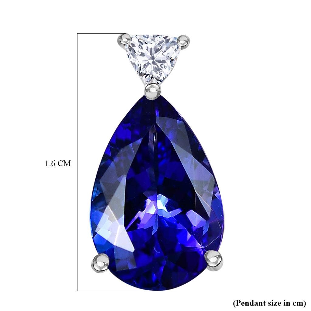 RHAPSODY 950 Platinum AAAA Tanzanite & White Diamond (VS/EF) Solitaire Pendant 3.11 Ct._8063902_5