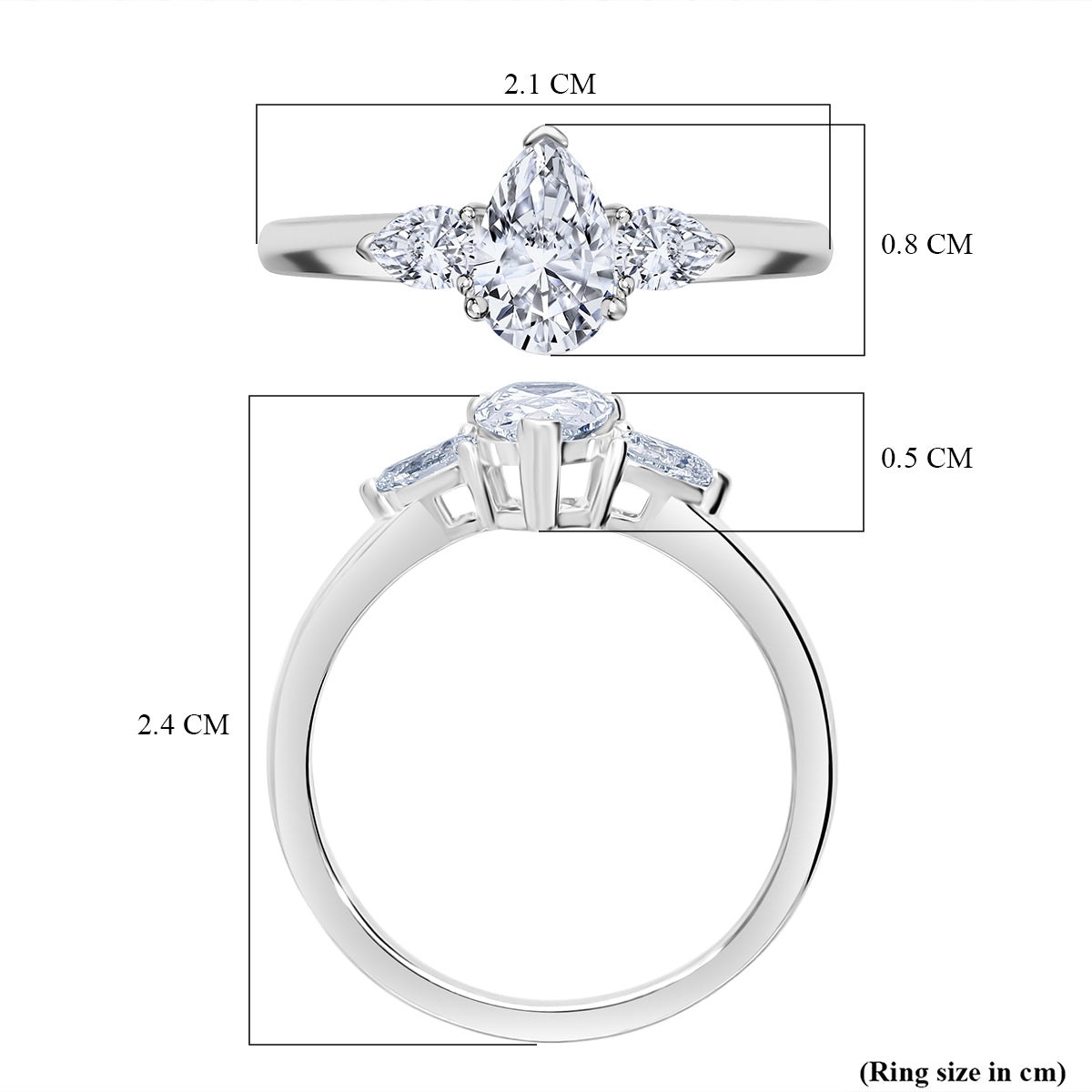 LUXURIANT 1 Ct. Lab Grown Diamond Ring in 950 Platinum SGL Certified (VS-G/H) V32565500 3