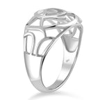 LucyQ - Air Drip Collection Ring in Rhodium Overlay Sterling Silver_8064238_3