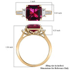10K Yellow Gold AAA Lab Grown Bixbite, Lab Grown Diamond VS-EF Solitaire Ring, Gold Wt.3.31 Gms  4.605  Ct._8064438_5