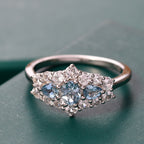 Santamaria Aquamarine & White Zircon Ring in Rhodium Overlay Sterling Silver 1.47 Ct._8065154_1