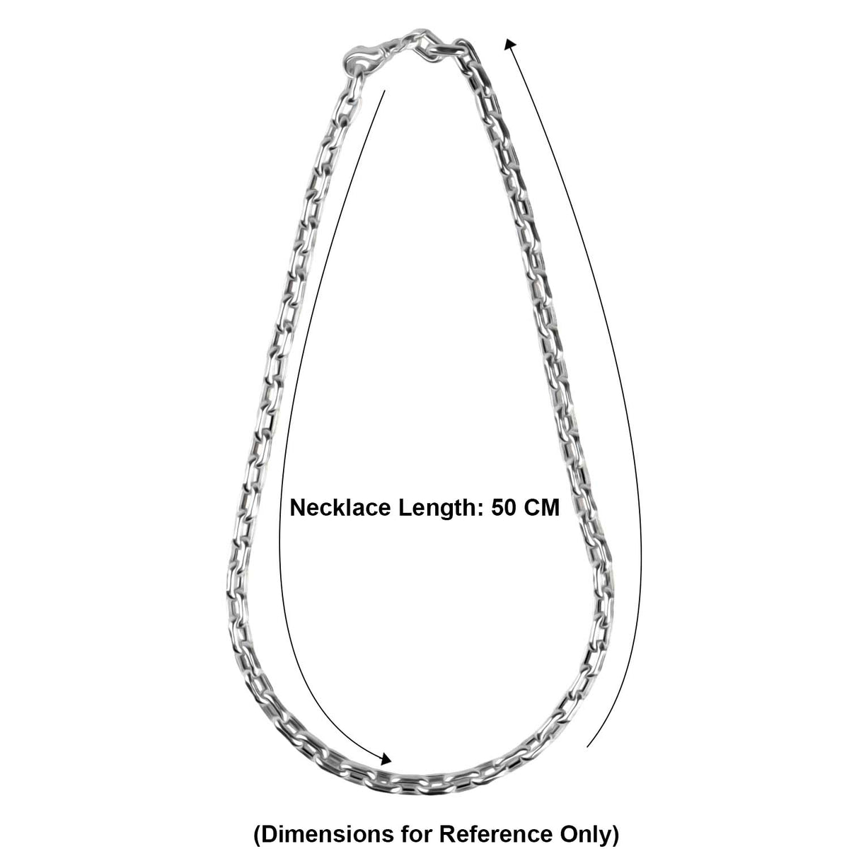 Italian Sterling Silver Necklace  (Size - 20) with Lobster Clasp, Silver Wt. 31.00 Gms 8066218 5