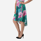 Floral Scatter Print V-Neck Sleeveless Dress (Size - 8) - Green_8066810_5