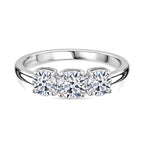 Luxuriant Diamond 950 Platinum SGL Certified Lab Grown Diamond (SI/G-H) Trilogy Ring 1.00 Ct,_8066900