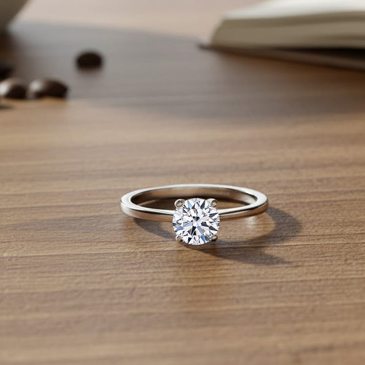 LUXURIANT 950 Platinum SGL Certified Lab Grown Diamond (SI/G-H) Round Cut Ring 1 Ct. 8066914 2