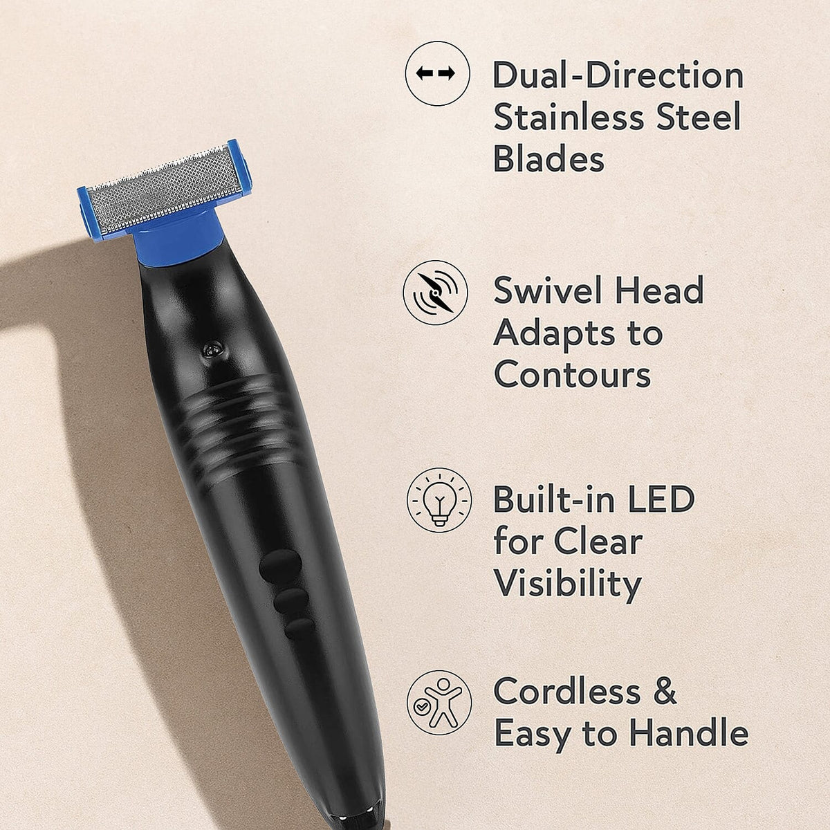 MAXXMEE Electric Beard and Hair Trimmer with 4 Trim Attachments - Black 8066998 2