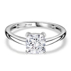 Luxuriant Diamond 950 Platinum SGL Certified Lab Grown Diamond (SI/GH) Cushion Cut Ring 1.05 Ct._8067015