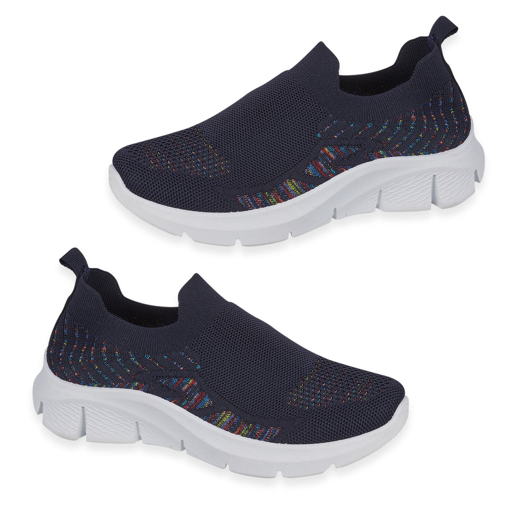 Urban Jacks Ladies Limoncello Fly Knitted Slip-On Shoe (Size - 5) - Navy_8067173