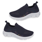 Urban Jacks Ladies Limoncello Fly Knitted Slip-On Shoe (Size - 5) - Navy_8067173