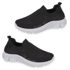 Urban Jacks Ladies Limoncello Fly Knitted Slip-On Shoe (Size 6) - Black_8067184