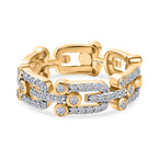 Luxuriant Diamond Lab Grown Diamond (SI-G/H) Band Ring in 18K Vermeil Yellow Gold Plated Sterling Silver_8068606