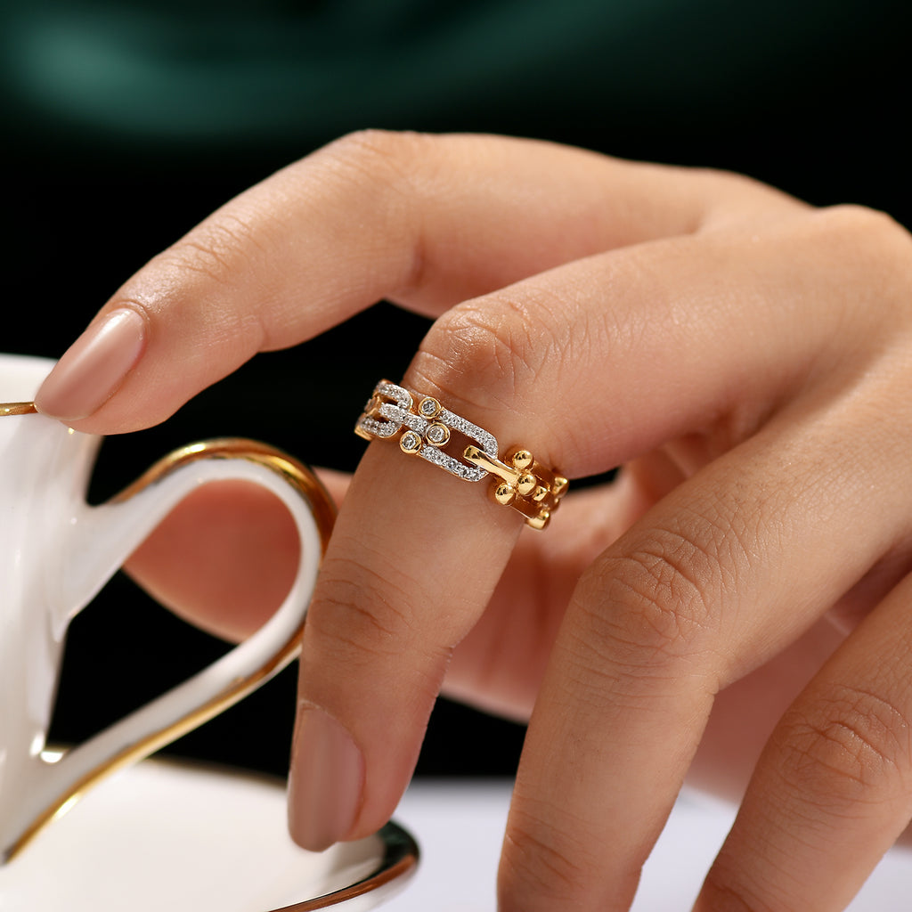 Luxuriant Diamond Lab Grown Diamond (SI-G/H) Band Ring in 18K Vermeil Yellow Gold Plated Sterling Silver_8068606_3
