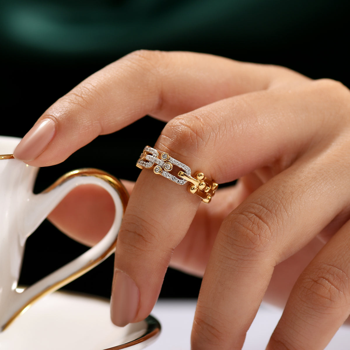 LUXURIANT Lab Grown Diamond (SI G/H) Band Ring in 18K Vermeil Yellow Gold Plated Sterling Silver 8068606 4