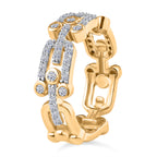 Luxuriant Diamond Lab Grown Diamond (SI-G/H) Band Ring in 18K Vermeil Yellow Gold Plated Sterling Silver_8068606_4