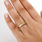 Luxuriant - Lab Grown Diamond (SI/G-H) Stackable Band Ring in 18K Vermeil Yellow Gold Plated Sterling Silver 0.30 Ct._8069112_2