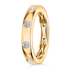Luxuriant - Lab Grown Diamond (SI/G-H) Stackable Band Ring in 18K Vermeil Yellow Gold Plated Sterling Silver 0.30 Ct._8069112_3