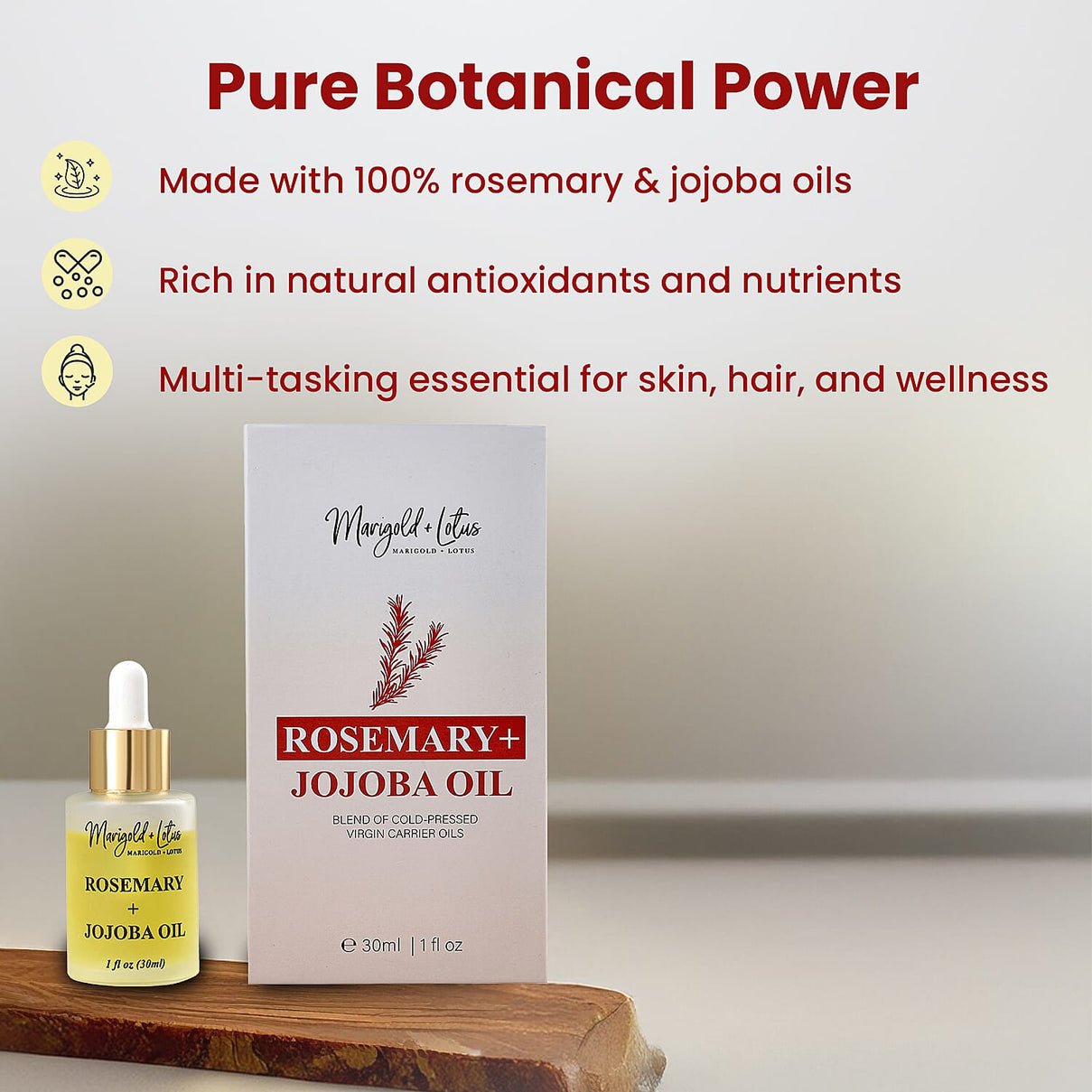 Marigold and Lotus Rosemary Oil 100% Pure - 30ml 8071878 2
