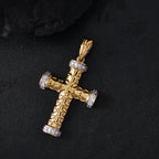 Luxuriant Diamond Lab Grown Diamond (SI-G/H) Cross Pendant in 18K Vermeil Yellow Gold Plated Sterling Silver_8072154_2