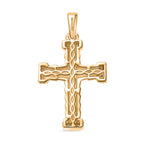 Luxuriant Diamond Lab Grown Diamond (SI-G/H) Cross Pendant in 18K Vermeil Yellow Gold Plated Sterling Silver_8072154_4