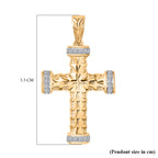 Luxuriant Diamond Lab Grown Diamond (SI-G/H) Cross Pendant in 18K Vermeil Yellow Gold Plated Sterling Silver_8072154_5