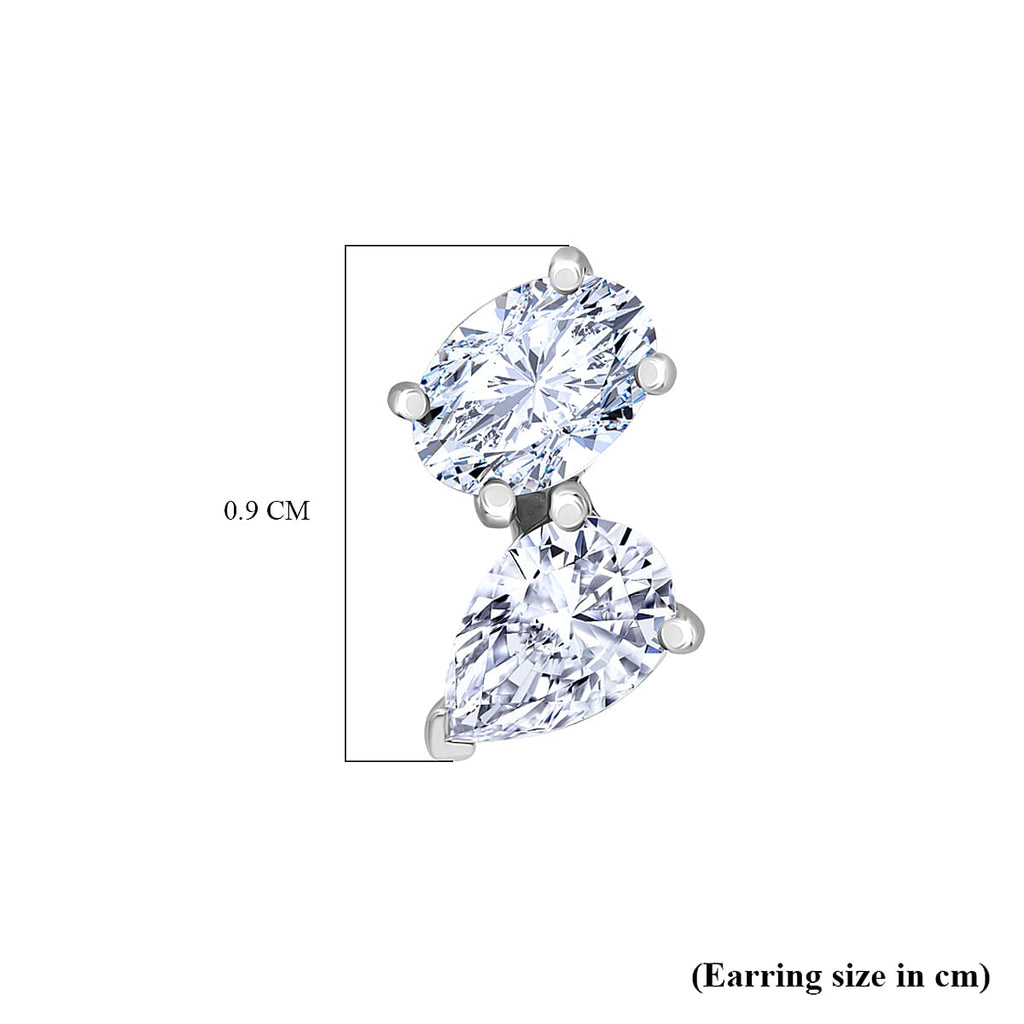 Designer Inspired - THE TOI ET MOI Luxuriant Diamond 9K White Gold SGL Certified VS-GH  Lab Grown Diamond (VS-G-H) Earring 1.01 Ct.