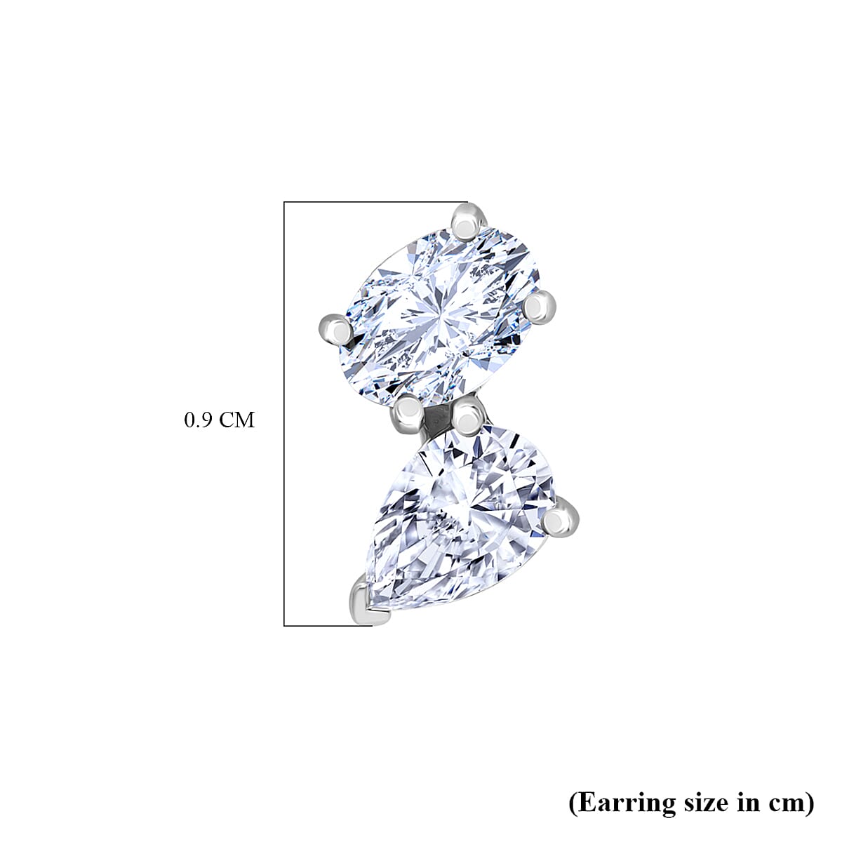 THE TOI ET MOI LUXURIANT 1 Ct. Lab Grown Diamond Earring in 9K White Gold, SGL Certified 8075034 4