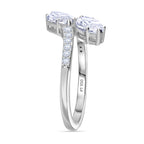 Luxuriant 950 Platinum IGI Certified (VS/E-F) Lab Grown Diamond Bypass Ring 2.17 Ct._8075146_3