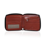 Genuine Leather RFID Wallet with Protective Zipper - Black_8077114_4