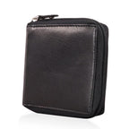 Genuine Leather RFID Wallet with Protective Zipper - Black_8077114_5