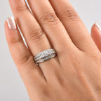 Luxuriant Diamond Lab Grown Diamond (SI-G/H) Trilogy Ring in Rhodium Overlay Sterling Silver 1.25 Ct._8077231_2