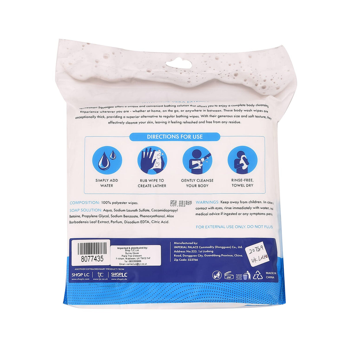 Homesmart 25-Piece Bath Wipes with Nature Scent 8077435 5
