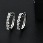 Luxuriant Lab Grown Diamond (SI/GH) Hoop Earrings in Rhodium Overlay Sterling Silver 0.50 Ct._8077495_1